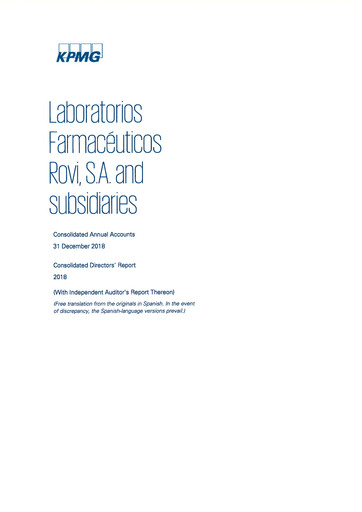 Miniature Laboratorios Farmaceuticos Rovi Bilan financier 2018