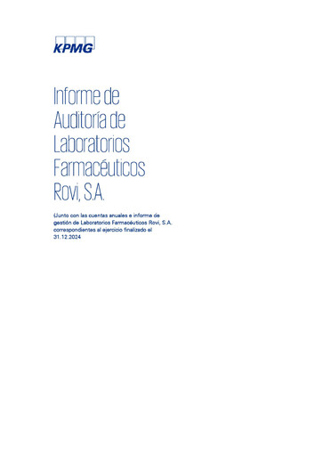 Miniature Laboratorios Farmaceuticos Rovi Bilan financier 2024