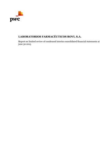 Thumbnail Laboratorios Farmaceuticos Rovi Half-year Report 2015-h1