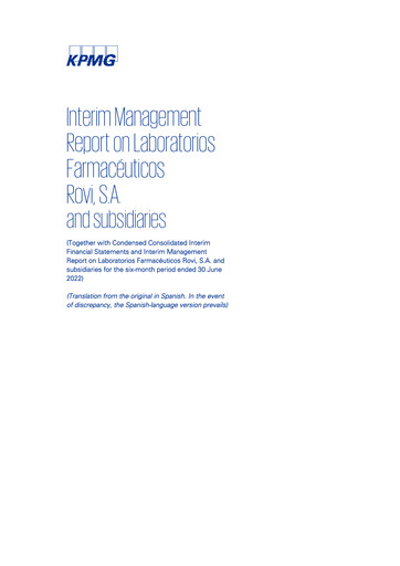 Miniature Laboratorios Farmaceuticos Rovi Rapport semestriel 2022-h1