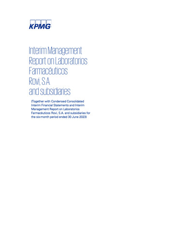 Miniature Laboratorios Farmaceuticos Rovi Rapport semestriel 2023-h1