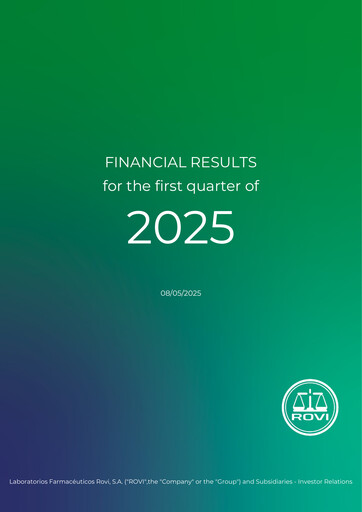 Miniature Laboratorios Farmaceuticos Rovi Rapport trimestriel 2025-q1