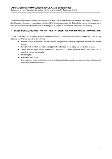 Thumbnail Laboratorios Farmaceuticos Rovi Sustainability Report 2018