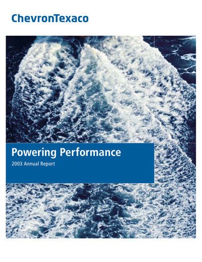 Vorschaubild Chevron Jahresbericht 2003