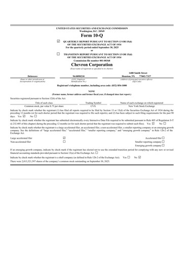 Thumbnail Chevron Quarterly Report 2025-q3