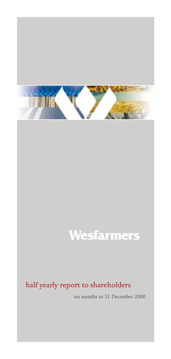 Thumbnail Wesfarmers
 Half-year Report 2001-h1