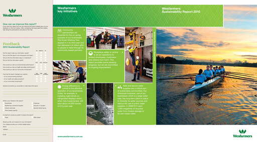 Thumbnail Wesfarmers
 Sustainability Report 2010