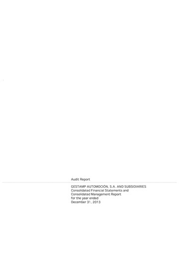 Thumbnail Gestamp Automoción Financial Statement 2013