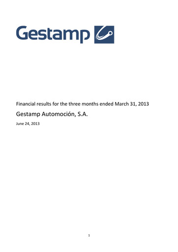 Thumbnail Gestamp Automoción Quarterly Report 2013-q1