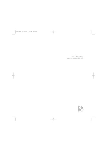 Thumbnail Bang & Olufsen A/S Annual Report 2000-2001