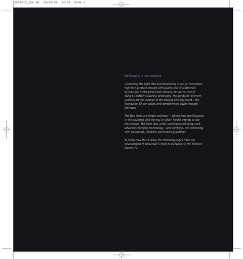 Thumbnail Bang & Olufsen A/S Annual Report 2001-2002