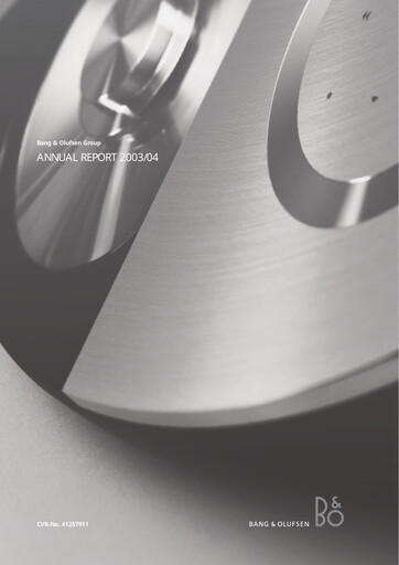 Thumbnail Bang & Olufsen A/S Annual Report 2003-2004