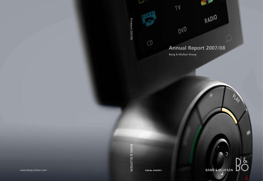 Thumbnail Bang & Olufsen A/S Annual Report 2007-2008