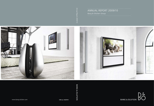 Thumbnail Bang & Olufsen A/S Annual Report 2009-2010
