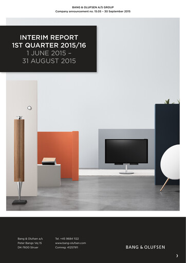 Thumbnail Bang & Olufsen A/S Quarterly Report 2015-q1