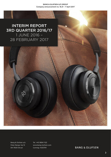 Thumbnail Bang & Olufsen A/S Quarterly Report 2016-q3