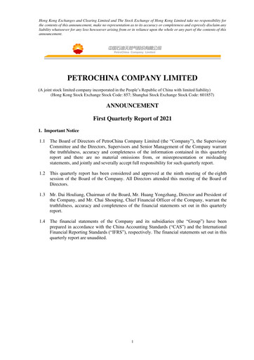 Thumbnail PetroChina Quarterly Report 2021-q1
