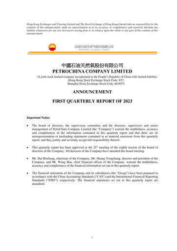 Thumbnail PetroChina Quarterly Report 2023-q1