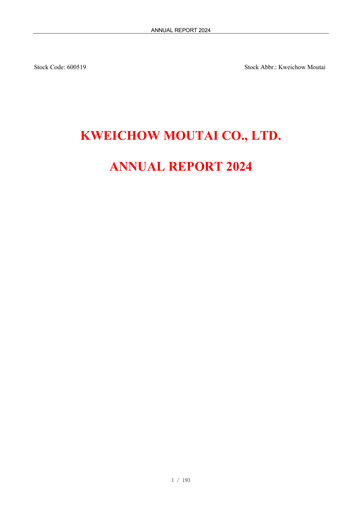 Thumbnail Kweichow Moutai Annual Report 2024