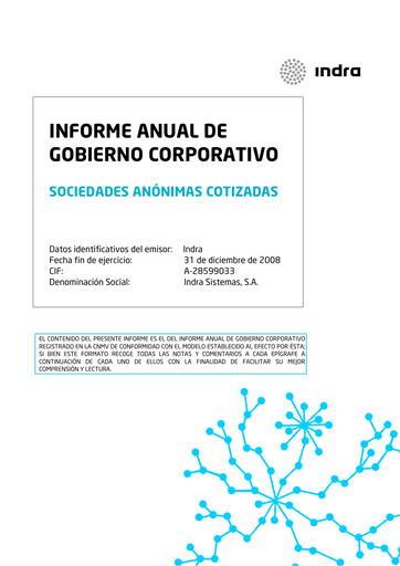 Thumbnail Indra Sistemas Annual Report 2008