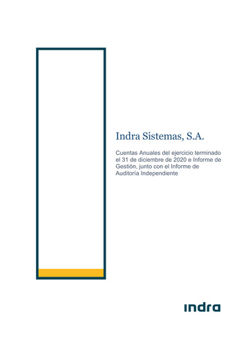 Thumbnail Indra Sistemas Annual Report 2020