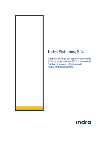 Thumbnail Indra Sistemas Annual Report 2021