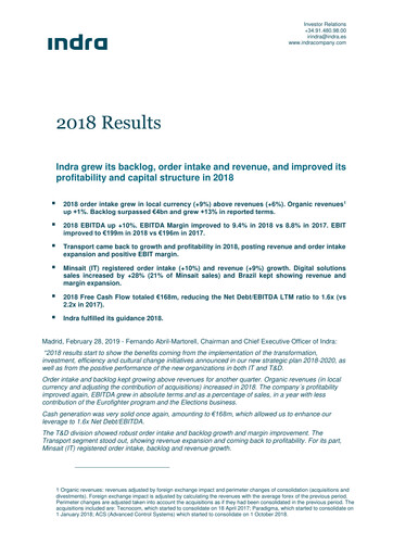Thumbnail Indra Sistemas Financial Report 2018