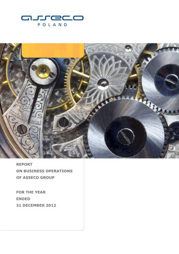Miniature Asseco Rapport annuel 2012
