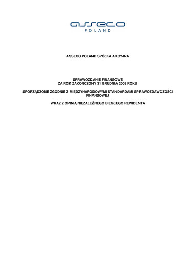 Thumbnail Asseco Financial Statement 2008
