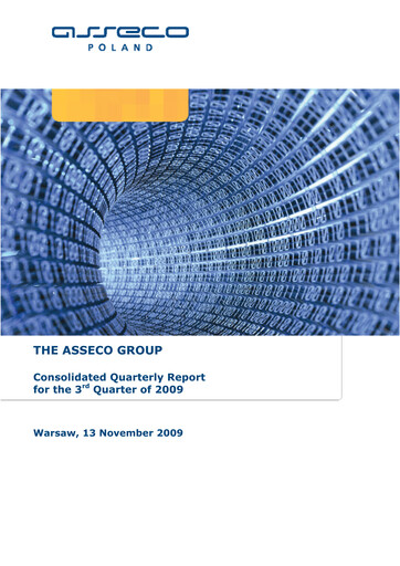 Thumbnail Asseco Quarterly Report 2009-q3