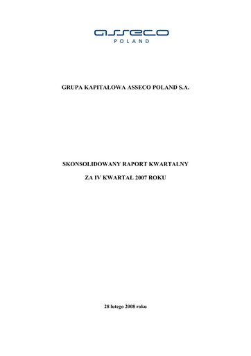 Thumbnail Asseco Quarterly Report 2007-q4