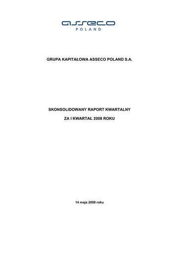 Thumbnail Asseco Quarterly Report 2008-q1