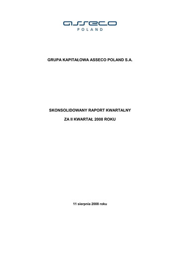 Thumbnail Asseco Quarterly Report 2008-q2