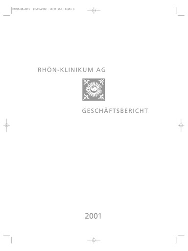 Vorschaubild Rhön-Klinikum Jahresbericht 2001