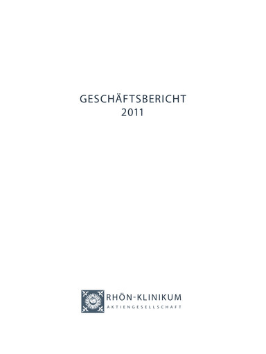 Vorschaubild Rhön-Klinikum Jahresbericht 2011