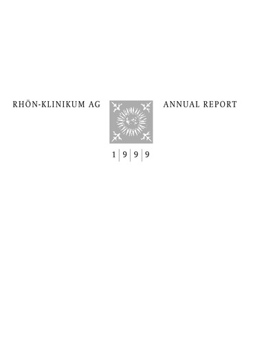 Thumbnail Rhön-Klinikum Annual Report 1999