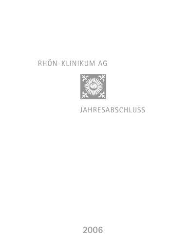 Thumbnail Rhön-Klinikum Financial Statement 2006