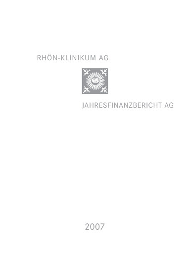 Thumbnail Rhön-Klinikum Financial Statement 2007