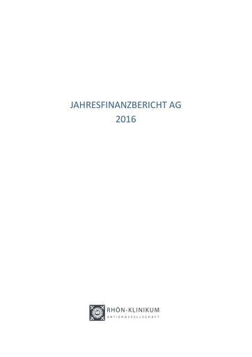 Thumbnail Rhön-Klinikum Financial Statement 2016