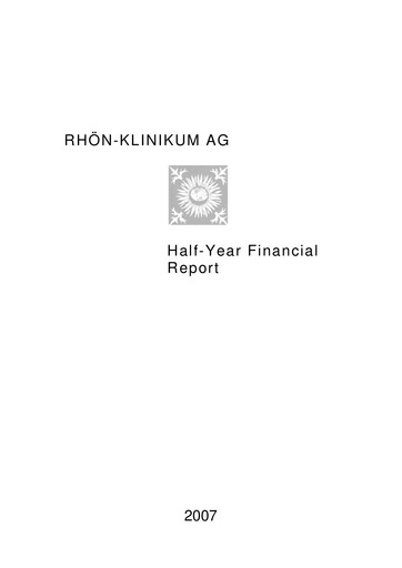 Vorschaubild Rhön-Klinikum Halbjahresbericht 2007-h1