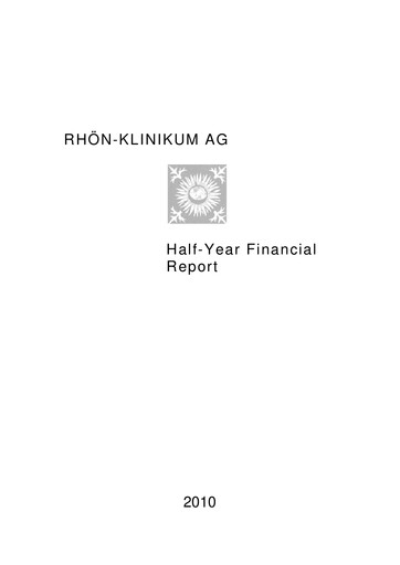 Vorschaubild Rhön-Klinikum Halbjahresbericht 2010-h1