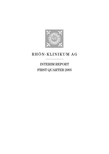 Miniature Rhön-Klinikum Rapport trimestriel 2005-q1