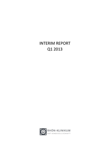Miniature Rhön-Klinikum Rapport trimestriel 2013-q1