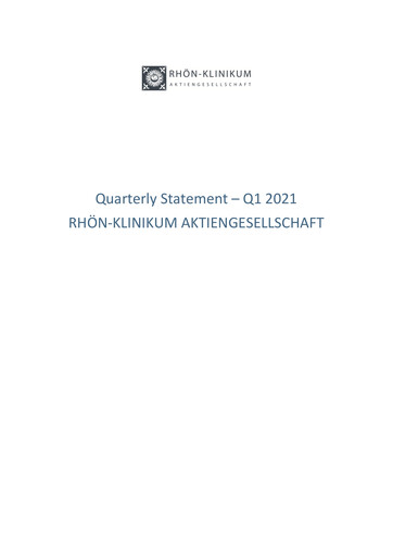 Thumbnail Rhön-Klinikum Quarterly Report 2021-q1