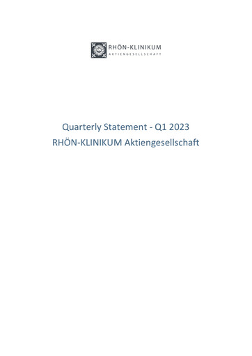 Miniature Rhön-Klinikum Rapport trimestriel 2023-q1