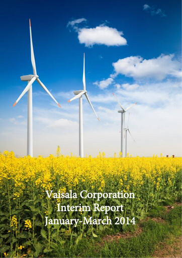 Thumbnail Vaisala
 Quarterly Report 2014-q1