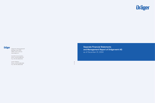 Thumbnail Drägerwerk
 Financial Statement 2004