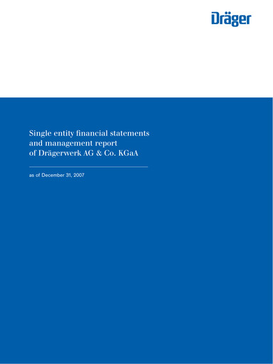 Thumbnail Drägerwerk
 Financial Statement 2007