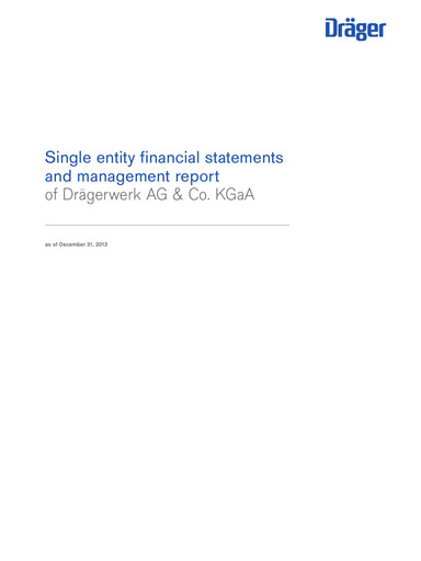 Thumbnail Drägerwerk
 Financial Statement 2013
