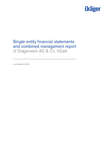 Thumbnail Drägerwerk
 Financial Statement 2014